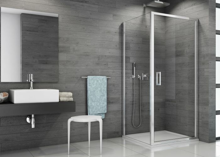 Ścianka boczna SANSWISS TOP-LINE TOPF 800 x 1900 mm srebrna połysk szkło hartowane przezroczyste z powłoką AQUAPERLE | TOPF08005007