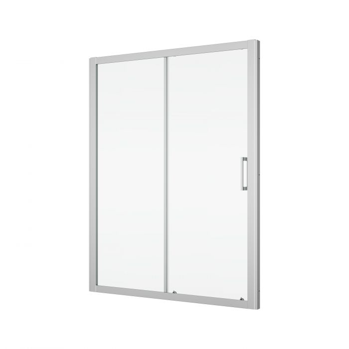 Parawan rozsuwany, 2-częściowy SANSWISS TOP-LINE TOPB2 1600 x 1500 mm srebrny matowy szkło hartowane przezroczyste z powłoką AQUAPERLE | TOPB216000107 #2