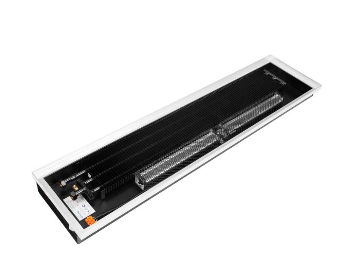 Grzejnik kanałowy TRIOVENT 80 x 2250 x 300 mm RAL 9005 czarny mat