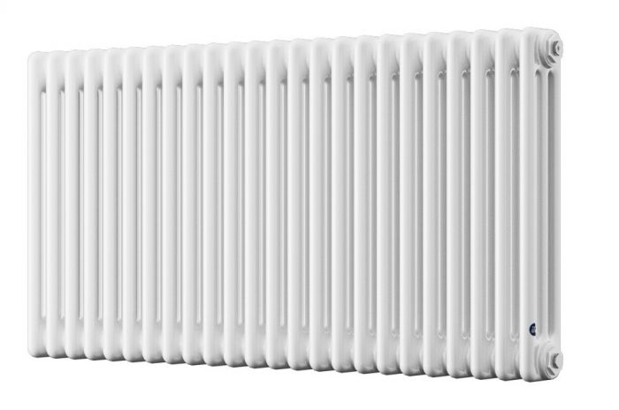 Grzejnik dekoracyjny żeberkowy Tubus 3 TUB3-180/13D50 2140 W 622 x 1800 x 131 mm C35 white silk przyłącze dolne D50 środkowe  | TUB318013D50