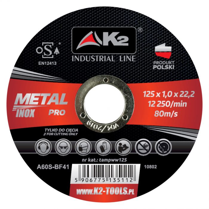 Tarcza korundowa BASIC do cięcia metalu 125 x 1,0 mm