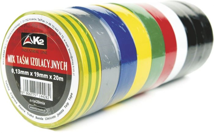 Taśma izolacyjna z PCV żółto-zielona 0,13x19 mm 20 m 