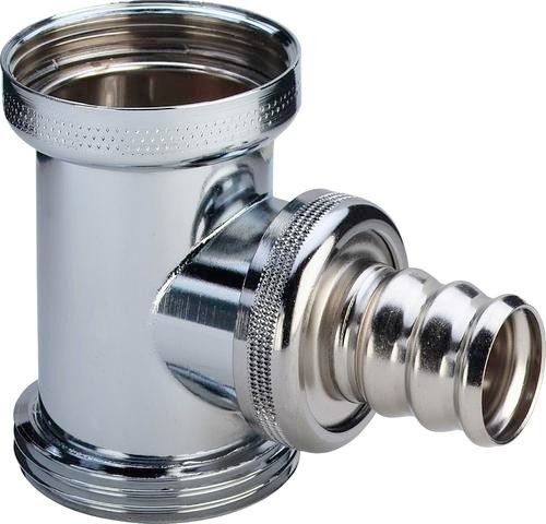 Trójnik odpływu VIEGA 5619 mosiądz G=1 1/4 H=55 mm chrom przyłącze do węża odprowadzającego wodę | 103224