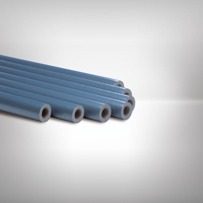 Otulina nierozcięta Tubolit S pokryta folią zabezpieczającą 9 x 22 mm odcinek 2 m niebieska