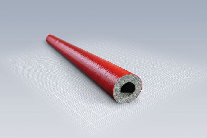Otulina nierozcięta Tubolit S pokryta folią zabezpieczającą 9 x 42 mm odcinek 2 m czerwona 