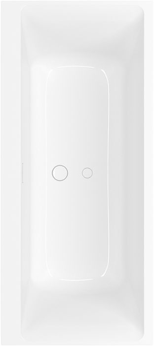 Wanna Quaryl prostokątny VILLEROY & BOCH WELLNESS Subway 3.0 1700 750 x 480 mm weiss alpin w komplecie: 2 x rama dolna wanny (samoklejąca), z zakresem regulacji 130-180 mm, pasujący odpływ i przelew: pokrywa odpływu pasuje do koloru wanny, przelew jest ch