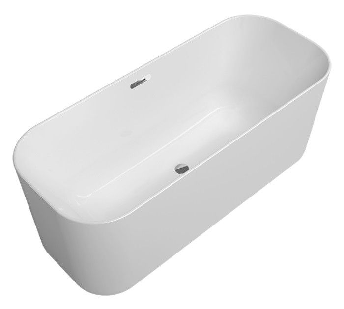 Wanna Quaryl owalny wolnostojąca, z pierścieniem dekoracyjnym VILLEROY & BOCH WELLNESS Finion Duo 1700 700 x 480 mm weiss alpin pojemność 221l z zestawem odpływowym | UBQ177FIN7A100V201