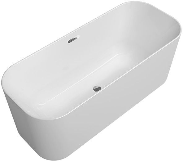 Wanna Quaryl owalny wolnostojąca, bez rantu VILLEROY & BOCH WELLNESS Finion 1700 700 x 480 mm weiss alpin z zamontowanym wstępnie zaworem push-to-open, przelewem i wlewem wody z zestawem odpływowym | UBQ177FIN7N100V401