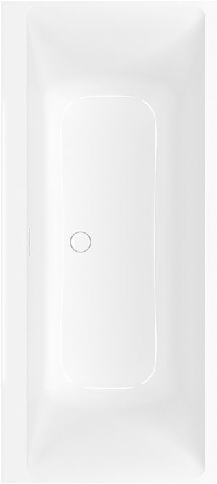 Wanna Quaryl prostokątny VILLEROY & BOCH WELLNESS Subway 3.0 1800 800 x 480 mm weiss alpin w komplecie: 2 x rama dolna wanny (samoklejąca), z zakresem regulacji 130-180 mm, pasujący odpływ i przelew: pokrywa odpływu pasuje do koloru wanny, przelew jest ch