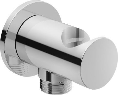 Przyłącze kątowe z uchwytem DURAVIT okrągły chrom | UV0630007000