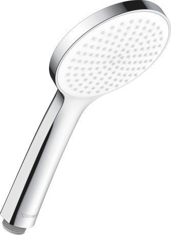 Słuchawka prysznicowa 1jet DURAVIT okrągły d110 mm chrom/biała | UV0650013010