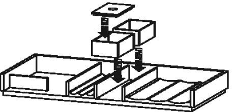 Organizer do szafek wewnętrzny orzech amerykański lity DURAVIT L-Cube | UV983107777