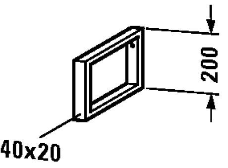 X-Large wspornik konsoli do instalacji pod konsolą o głębokości 550 mm 200x40x480 mm chrom