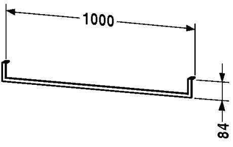 Wieszak na ręcznik pod konsole DURAVIT 84 x 1000 x 14 mm chrom  | UV998600000