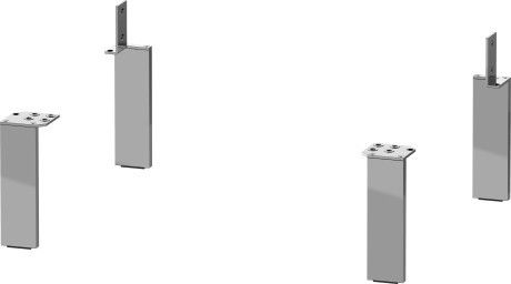 Nóżki do szafki  152 x 44 x 10 mm chrom 4 sztuki DURAVIT | UV999400000