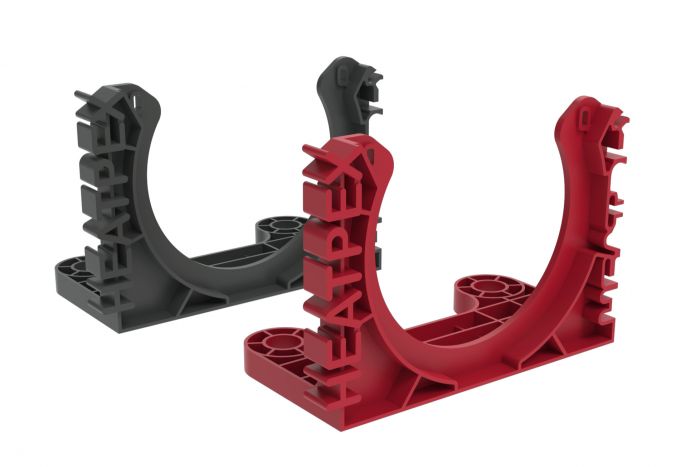 Uchwyt do rury HEATPEX ARIA CONNECT czerwony 75 mm