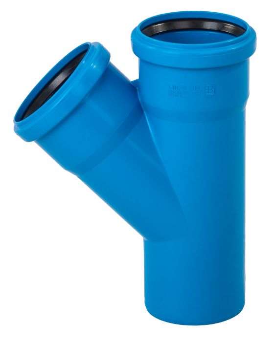 Trójnik Ultra UdBEA 45° niskoszumowy 125/125 mm niebieski