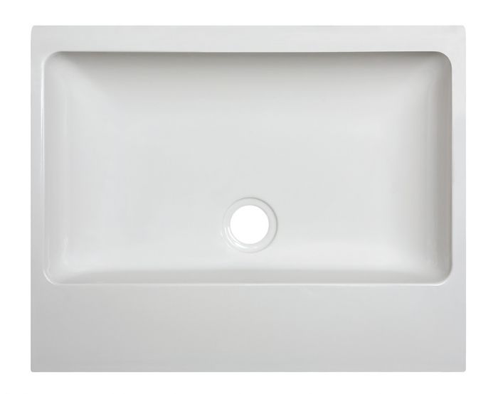 Umywalka SANPLAST Free Mineral Unb-M/FREE 55x45x8 nablatowa prostokątny bez otworu 550 x 450 x 80 mm biała EW | 640280020001000