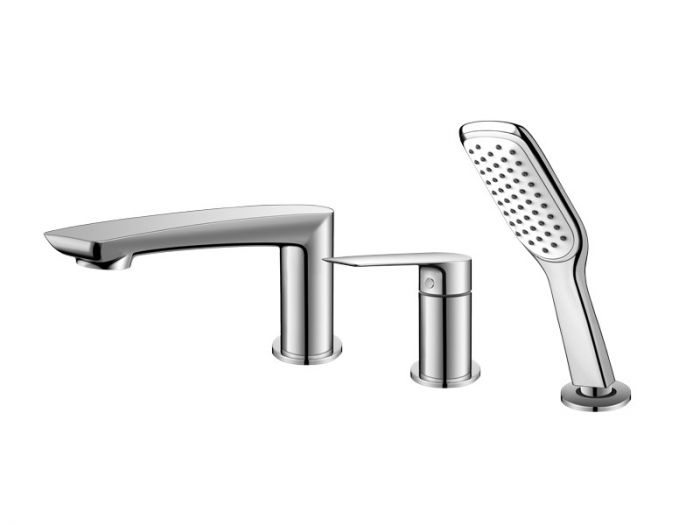 Bateria wannowa VEDO DESSO 1-uchwytowa 3-otworowa mosiężna chrom  | VBD4030CH
