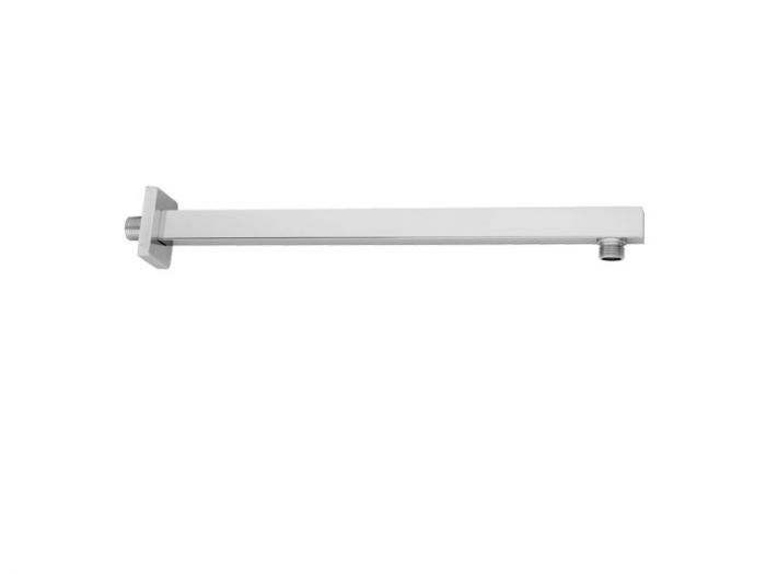Ramię deszczownicy ścienne VEDO mosiężne kwadratowy rozeta 65x65 mm, przyłącza 1/2" 350 mm chrom | VSN0301CH
