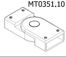 Kostka - łącznik do mocowania kabin Sanswiss element mocujący poprzeczkę SANSWISS | VW310