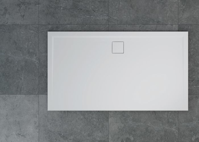Brodzik konglomerat prostokątny 90 x 120 x 3.7 cm SANSWISS LIVADA W20AL odpływ na długim boku | W20AL09012004