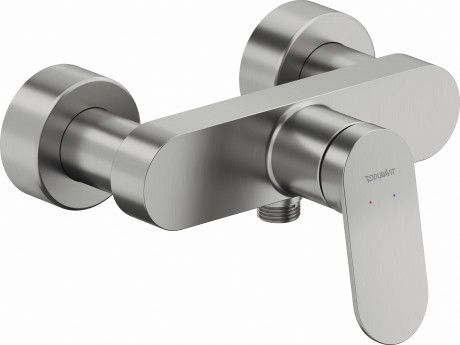Bateria prysznicowa natynkowa DURAVIT Wave 1-uchwytowa 2-otworowa stal nierdzewna | WA4230000070