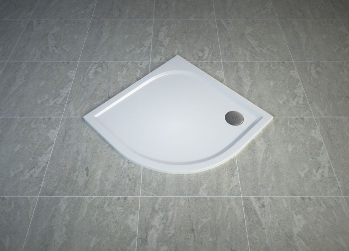 Brodzik konglomeratowy półokrągły SANSWISS TRACY WAR 1000 /101000 /1030 /10cm biały | WAR55100004