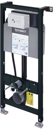 Stelaż podtynkowy do misek WC zintegrowane spłukiwanie higieniczne samonośny DURAVIT DuraSystem 1148 x 500 x 155-244 mm zestaw do montażu wstępnego: zasilanie 100-240V AC/24V DC, kolano PE DN 90/90, zestaw przyłączeniowy PE DN 90, zestaw do montażu WC ści