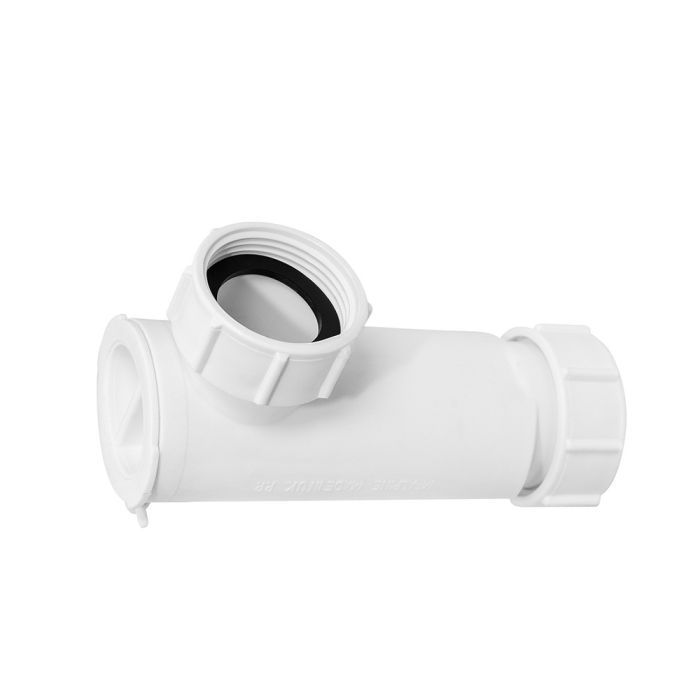 Syfon umywalkowy niski MCALPINE z tworzywa sztucznego 11/4″32mm biały z samozamykającą się membraną silikonową | WHB132