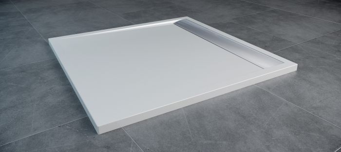 Brodzik konglomeratowy kwadratowy 90 x 90 x 3 cm SANSWISS ILA WIQ zawiera: WIQ09004+BWI0900404 | WIQ0900404