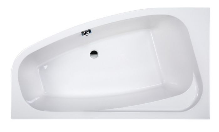 Free Line WAL/FREE 100x160+STW wanna akrylowa asymetryczny strona lewa narożna 1600 x 1000 mm biała EW z systemem powietrznym AIC4 ze stelażem STW