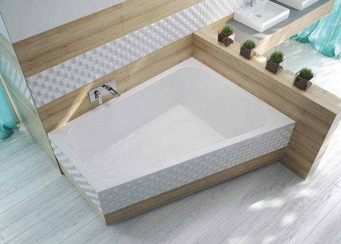 Free Line WTP/FREE 135x175+STW wanna akrylowa trapezowy strona prawa narożna 1750 x 1350 x 600 mm biała EW system mieszany COMFORT MXC4 ze stelażem STW