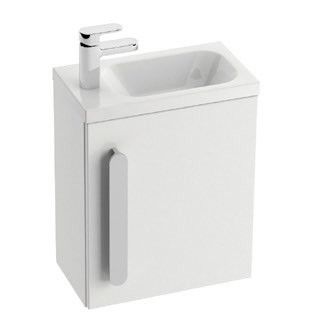 Drzwi szafki impregnowana płyta MFPB i MDF białe połysk RAVAK Chrome 400 | X000000541