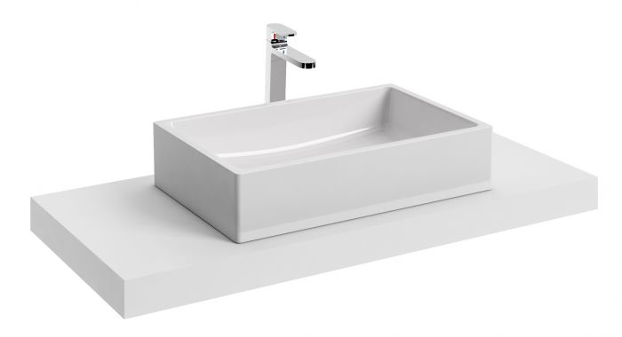 Blat podumywalkowy impregnowany MDF i fornir 800 x 550 x 70 mm biały RAVAK | X000000839