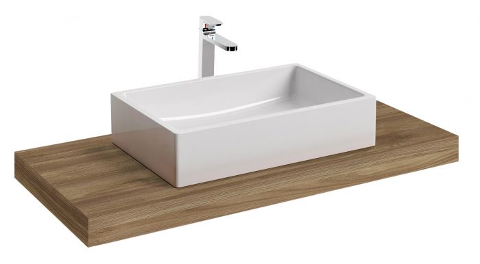 Blat podumywalkowy impregnowany MDF i fornir 800 x 550 x 70 mm orzech RAVAK | X000000845