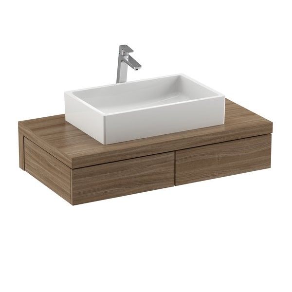 Szafka podumywalkowa wisząca MDF 1000 x 550 x 220 mm orzech laskowy RAVAK Formy | X000001036