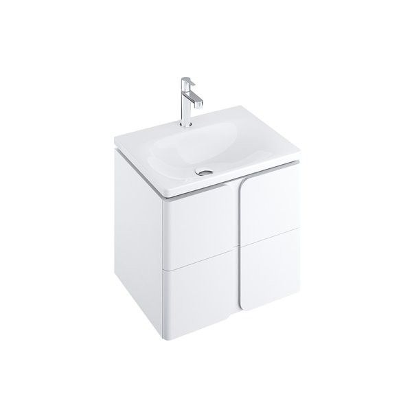 Szafka podumywalkowa 500 x 500 x 465 mm biała/biała z 2 szufladami RAVAK SD Balance | X000001364