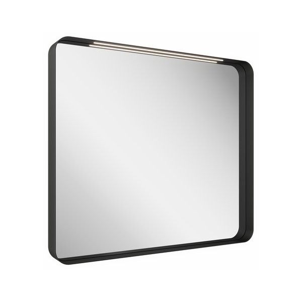 Lustro łazienkowe 606 x 706 mm czarne RAVAK Strip I | X000001570