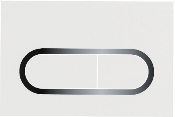 Przycisk WC RAVAK Chrome biały 247 x 165 mm | X01455