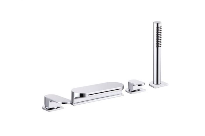 Chrome bateria wannowa stojąca wodospad CR 025.00 chrom