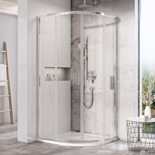 Kabina półokrągły RAVAK Blix Slim BLSCP4 R500 900 x 1950 mm bright alu szkło hartowane transparentne z powłoką AntiCalc  | X3BM70C00Z1