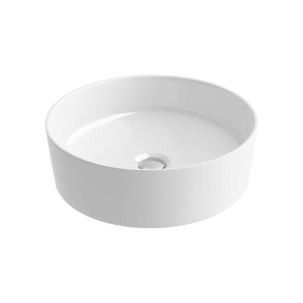 Umywalka ceramiczna RAVAK Uni 400 nablatowa bez otworu bez przelewu 400 x 400 x 120 mm biała  | XJX01140001