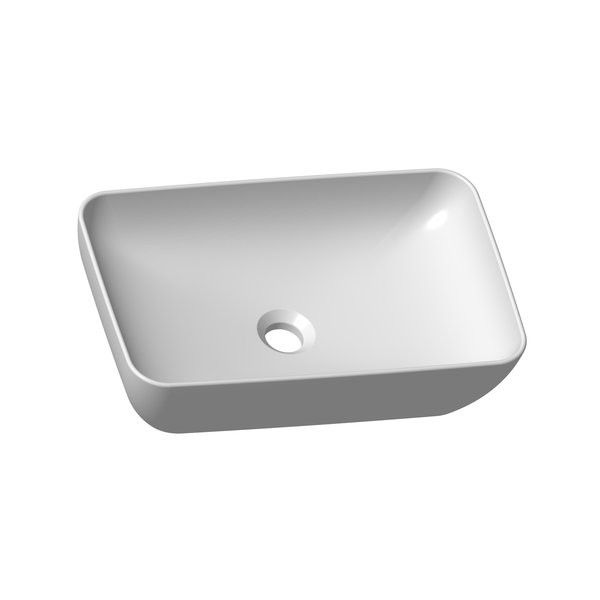 Umywalka ceramiczna RAVAK Uni 500 R Slim nablatowa bez przelewu bez korka 500 x 310 x 125 mm biała | XJX01150001