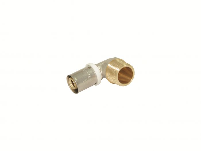 Kolano mosiądz 90° zacisk typ U VPremium 25 mm x 1" GZ