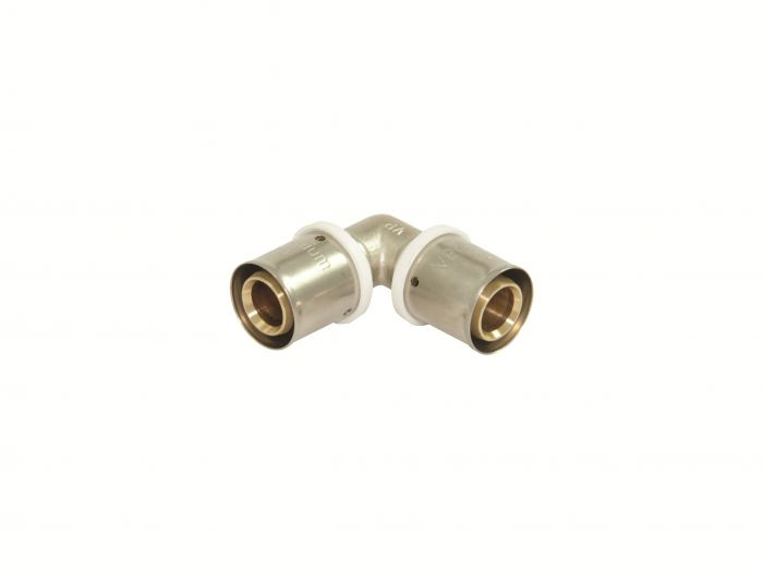 Kolano mosiądz 90° zacisk typ U VPremium 20 mm