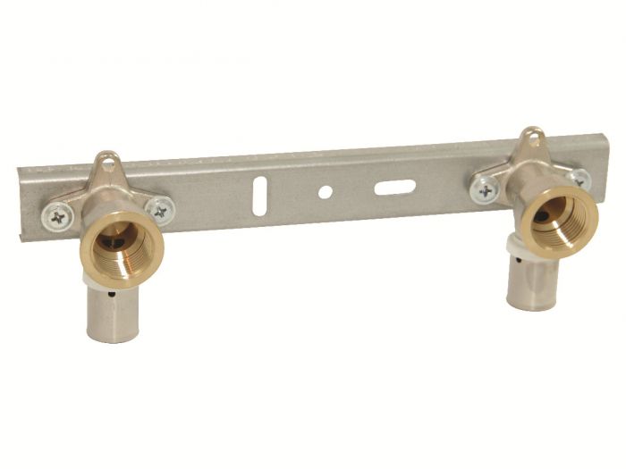Płytka mosiądz montażowa z kolankami zacisk typ U VPremium 16 mm x 1/2" L=150 mm GW