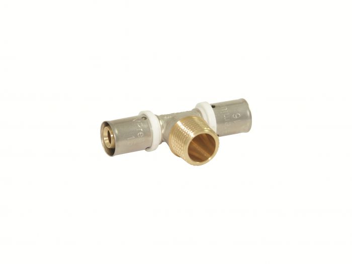 Trójnik mosiądz zacisk typ U VPremium 25 mm x 1" GZ