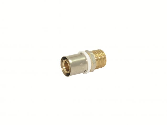 Złączka mosiądz z gwintem zacisk typ U VPremium 16 mm x 1/2" GZ