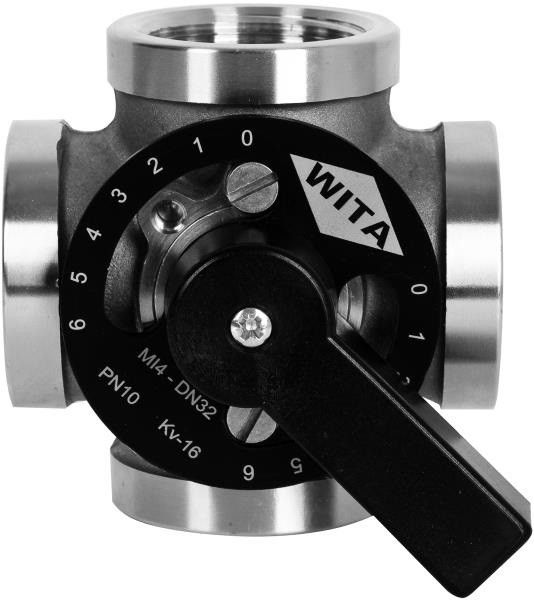 Mieszacz 4-drogowy Minimix 1 1/4" GW Kvs 1